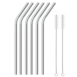 6 Pc. Reusable Straws with Cleaners